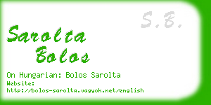 sarolta bolos business card